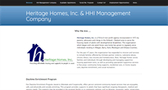 Desktop Screenshot of heritagehomesinc.org